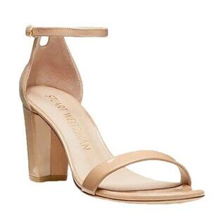 $550 Stuart Weitzman Women's Nearlynude Ankle-Strap Sandals Adobe  Size 8.5 NEW